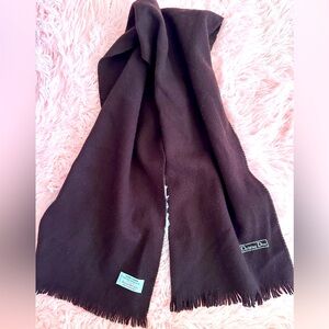 Christian Dior Monsieur Scarf Dark Brown 100% Merino Wool Scarf